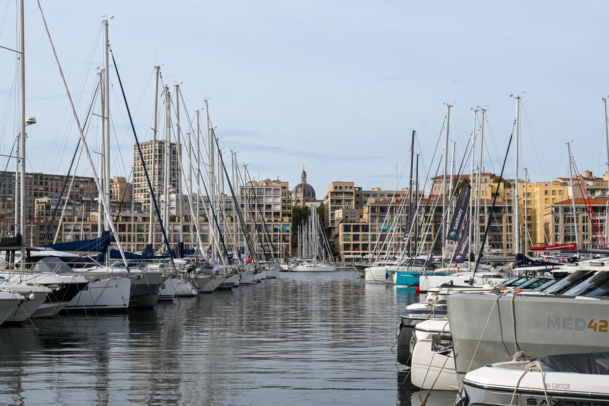 Les voiliers amarrés au Vieux-Port de Marseille